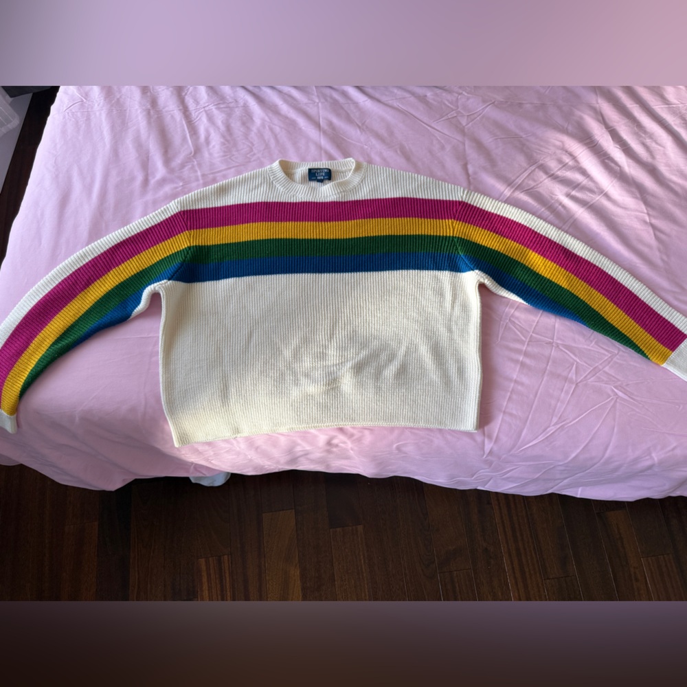 MERINO WOOL RAINBOW SWEATER